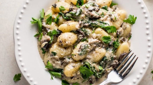 Gnocci with Creamy Mushroom Sauce